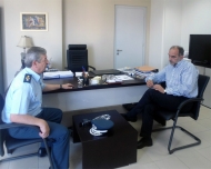  Τον Περιφερειάρχη επισκέφθηκε ο νέος Αστυνομικός Διευθυντής Αχαΐας Κων. Κυριακόπουλος