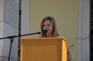 Η Χριστίνα Σταρακά στην εκδήλωση για την «χρονοκάψουλα» του 1ου δημοτικού σχολείου Αιτωλικού