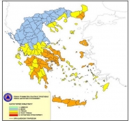 Πολύ υψηλός κίνδυνος πυρκαγιάς την Τρίτη 19 Ιουλίου σε Αχαΐα, Ηλεία και υψηλός στην Αιτωλοακαρνανία
