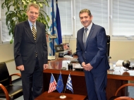 Συνάντηση Αντιπεριφερειάρχη Αχαΐας Γρ. Αλεξόπουλου με Πρέσβη των ΗΠΑ G. Pyatt
