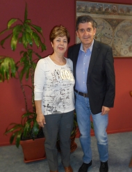 Συνάντηση του Γρ. Αλεξόπουλου με την πρόεδρο του Παγκαλαβρυτινού Συλλόγου Κατερίνα Ασημακοπούλου